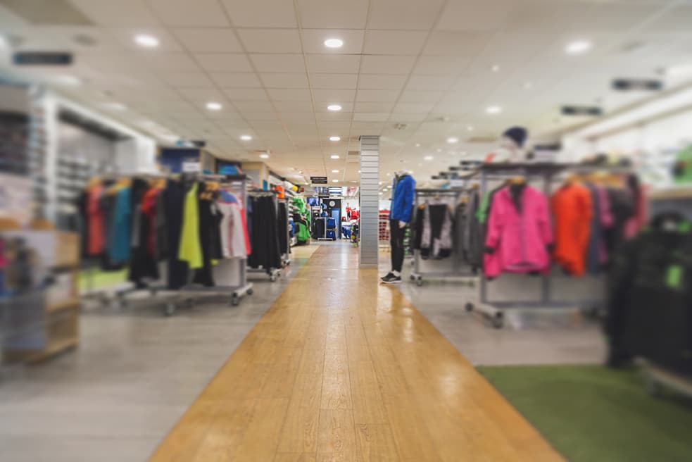 De loopstrook in de winkel