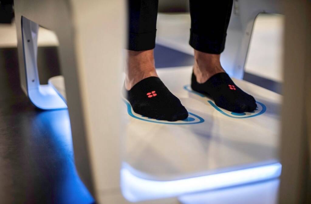 Voeten op de 3D-voetscanner